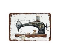 Vintage Sewing Machine Tin Sign for Craft Room Decor 8x12 INCH