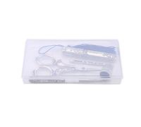 Vintage Sewing Scissors Set, Antique Embroidery Tool Kit with Thimble, Stainless Steel Scissors, TPR Handles, for DIY Hand Embroidery, Paper Cutting and Needlework
