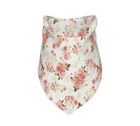 Vintage Shabby Chic Floral Pink Rose Flower,Bib Scarf Triangle Hood Adjustable Pet Scarf Washable Hood Suitable for Small, Medium and Large Dogs and Cats