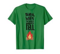 Vintage, Shaka, When, The, Walls, Fell, Vintage, Retro, T-Shirt, Men, Kelly Green, 3X-Large