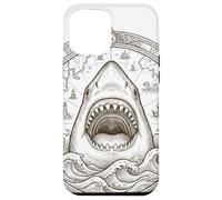 Vintage Shark Compass Ocean Explorer Nautical Map Case for iPhone 12 Pro Max