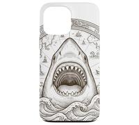 Vintage Shark Compass Ocean Explorer Nautical Map Case for iPhone 13 Pro Max
