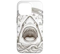 Vintage Shark Compass Ocean Explorer Nautical Map Case for iPhone 16 Pro