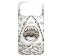 Vintage Shark Compass Ocean Explorer Nautical Map Case for iPhone 17 Pro Max