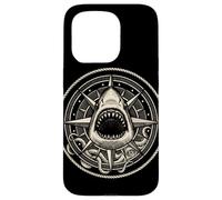 Vintage Shark Compass Rose Ocean Explorer Design Case for iPhone 15 Pro