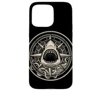 Vintage Shark Compass Rose Ocean Explorer Design Case for iPhone 15 Pro Max