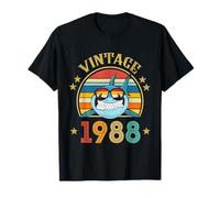 Vintage Shark Gift 38 Years Old for Men Retro Vintage 1988 T-Shirt