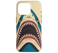 Vintage Shark Retro Artwork Design Case for iPhone 16 Pro