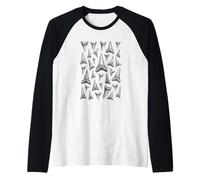 Vintage Shark Teeth Fossils Palaeontology Chart Raglan Baseball Tee