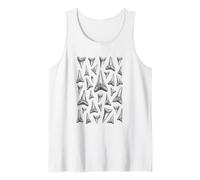 Vintage Shark Teeth Fossils Palaeontology Chart Tank Top