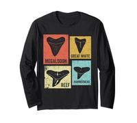 Vintage Shark Teeth Identification Guide Sharks Tooth Men Long Sleeve T-Shirt