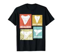 Vintage Shark Teeth Identification Guide Sharks Tooth Retro T-Shirt