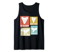 Vintage Shark Teeth Identification Guide Sharks Tooth Retro Tank Top