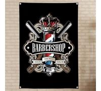 Vintage SHAVE THE BEST PARLOR Tattoo Tapestry Wall Hanging Flag HAIRCUTS & SHAVES Serve Poster Prints Tattoo Art Banner Barber Shop Wall Decor Art 1