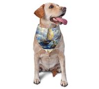 Vintage Ships,Anchor Ocean Printed Graphic Pet Triangle Scarf For Dogs & Cats, Adjustable Cute Pet Bandana For & Photo Shoots