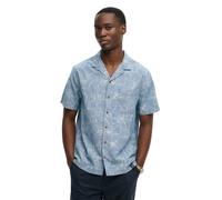 Superdry Vintage Loom Cabana Short Sleeve Shirt Blue XL Men