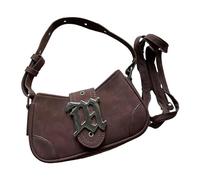 Vintage Shoulder Bag, Vintage Shoulder Bag, Retro Small Shoulder Bag - Practical and Fashionable Large Capacity Shoulder Bag for Shopping, Dating, Sports, Work, mocha, Fare riferimento alla