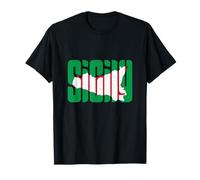 Vintage Sicilia Map Inside Sicily Bold Typography Italy T-Shirt