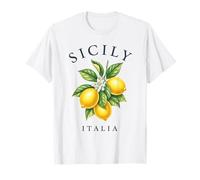 Vintage Sicily Italy Lemon Souvenir for Amalfi Coast Travel T-Shirt