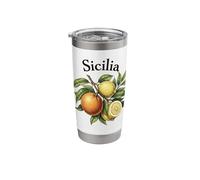 Vintage Sicily Lemon Orange Sicilian Summer Art Stainless Steel Insulated Tumbler