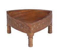 Vintage Side Table Decor Mangoholz 20 cm Triangular Wooden Moroccan