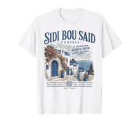 Vintage Sidi BOU Said Tunisia Mediterranean Travel Graphic T-Shirt