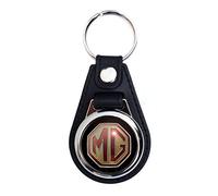 Vintage Sign Designs QUALITY FAUX LEATHER MG KEYRING. Officially licensed MG product.