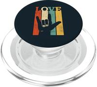 Vintage Sign Language Inclusion Love ASL Interpreter PopSockets PopGrip for MagSafe