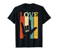Vintage Sign Language Inclusion Love ASL Interpreter T-Shirt