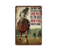 Vintage Sign Metal Sign The Only Time You Should Ever Look Back is to See How Far You’ve Come Kitchen Bar Coffee Shop Home Wall Decoration20*30cm