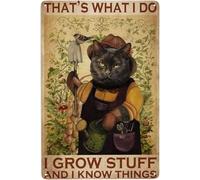 Vintage Sign with English Text That's What I Do I Grow Stuff and I Know Things Metal Signs for Bar, Restaurant, Cafe, Bar, Signs Wall Decor 12x16 Inch