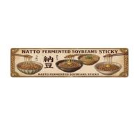 Vintage Signage Natto Fermented Soybeans Sticky Metal Tin Sign