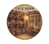 Vintage Signage Tack Room Scene Metal Tin Sign
