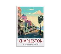 Vintage Signs Metal Signs Charleston South Carolina Posters Funny Vintage Metal Sign Plaqu Poster Wall Art Pub Bar Kitchen Garden Bathroom Home Décor 15x30cm