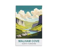 Vintage Signs Metal Signs Malham Cove North Yorkshire Decorative Wall Art PlaqueRetro Metal Wall Hanging Sign for Bar, Pub, Restaurant, or Home Decor 30x40cm