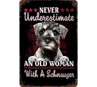 Vintage Signs Metal Signs Schnauzer Dog Flower Company Tin Sign Wall Art Metal Poster for Home Bar Cafe Garage Bathroom 12x8 Inches