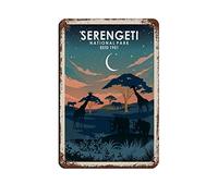 Vintage Signs Metal Signs Serengeti National Park Travel Tin Signs Vintage Funny Bar Club Cave Home Kitchen Wall Decor Rustic Art Sign30*30cm