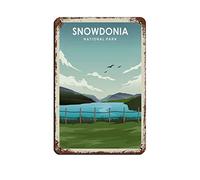 Vintage Signs Metal Signs Snowdonia National Park Travel Tin Signs Vintage Funny Bar Club Cave Home Kitchen Wall Decor Rustic Art Sign 30 * 30CM