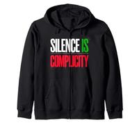 Vintage SILENCE IS COMPLICITY Protest Democracy Change Squad Zip Hoodie