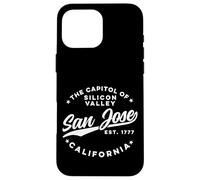 Vintage Silicon Valley San Jose California Retro USA White Case for iPhone 16 Pro Max