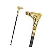 Vintage Silver Dog Head Walking Cane for Men, Antique Gentleman's Stick, Perfect for Cosplay, Wedding Party & Collection(Gold,Single section)