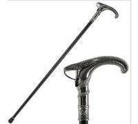 Vintage Silver Dog Head Walking Cane for Men, Antique Gentleman's Stick, Perfect for Cosplay, Wedding Party & Collection(Single section)