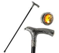 Vintage Silver Eagle Head Walking Cane for Men, Antique Gentleman's Stick, Perfect for Cosplay, Wedding Party & Collection(Single section)