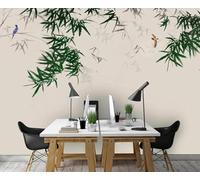 Vintage Simple Bird Green Bamboo Leaf 3D Wallpaper Luxury Home Dining Decor Paste Sofa Living Room The Wall for Bedroom Mural-400cm×280cm