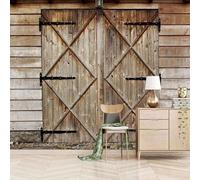 Vintage Simple Wooden Door Creative Art 3D Wallpaper Easy Install Feature Office Living Room Sofa Bedroom TV Background Wall Decoration-300cm×210cm