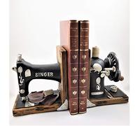 Vintage Singer Sewing Machine Bookends Shelf Tidy Statue Figurine Book Ends Sewing Bee Gift | 12503
