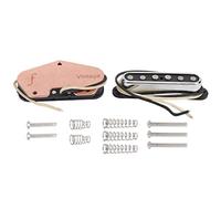 Vintage Single Coil Pickup Set, Retro Style, Black Cover, SS Configuration - Noiseless Tone, Build, Easy Installation for Electric Guitar