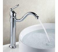 Vintage Single Handle Basin Mixer Tap with 360° Swivel Spout for Bathroom Sink Hot and Cold Water
