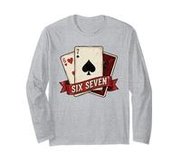Vintage Six Seven Poker Hand Playing Cards Long Sleeve T-Shirt