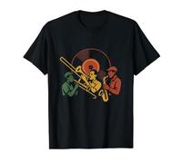 Vintage Ska Horn Trio Value Graphic T-Shirt, Men, Black, S